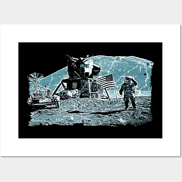 Moon Landing Apollo USA Wall Art by Mila46